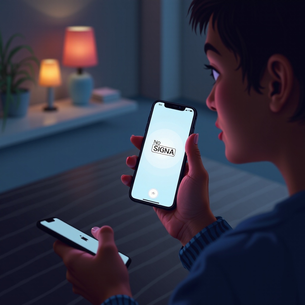 nincs jel az iPhone-on