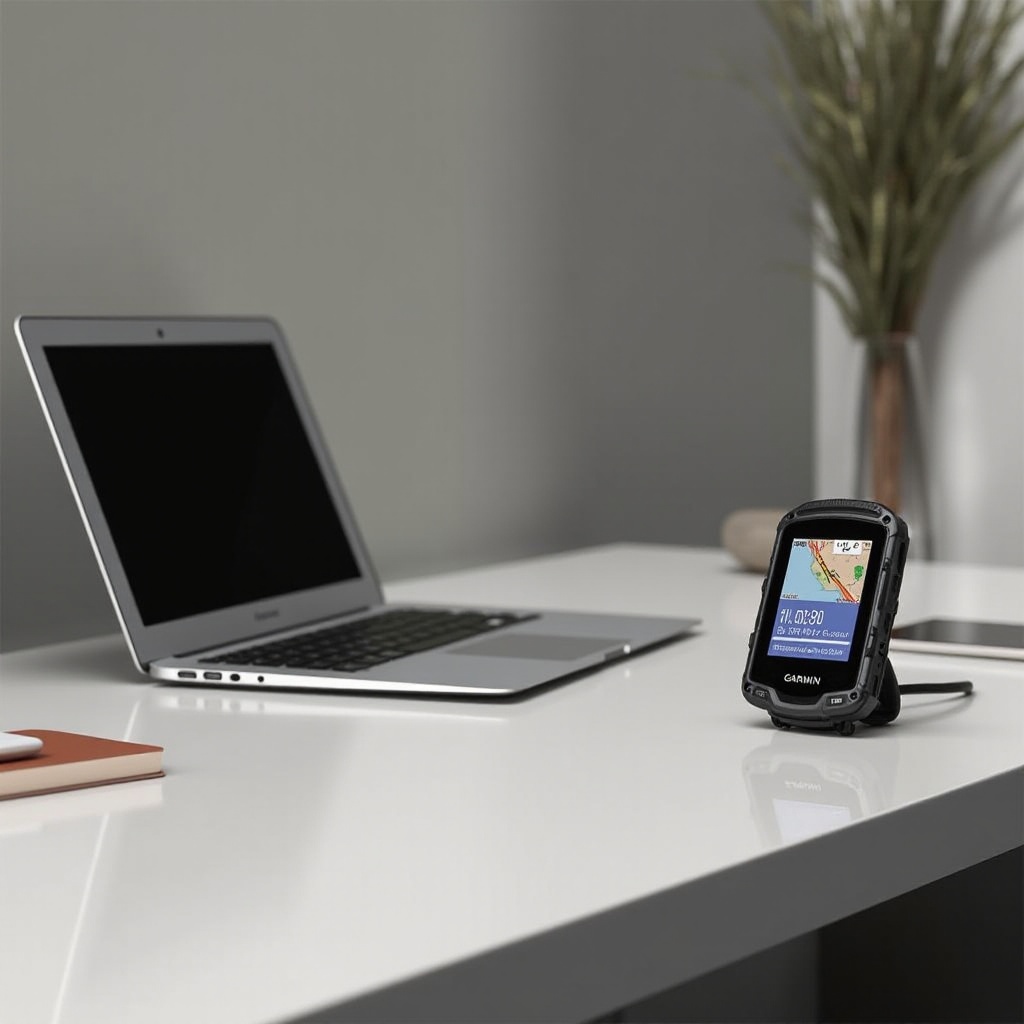 łączenie Garmin Zumo z MacBookiem Air M2