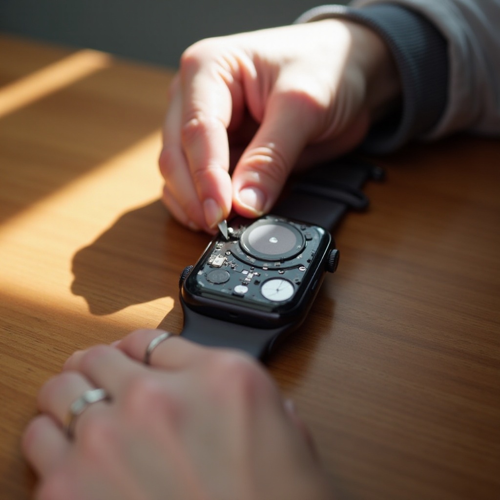 wie man die Rückseite einer Smartwatch entfernt