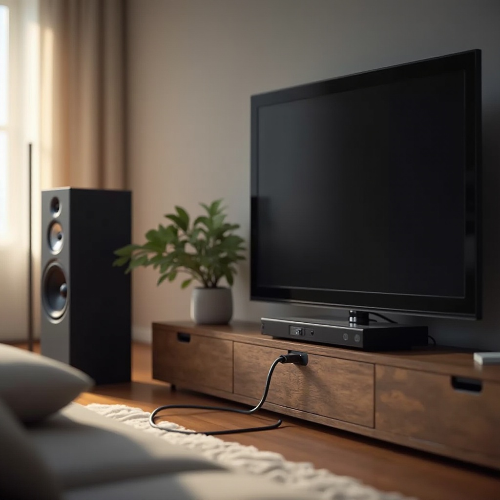 wie man externe Lautsprecher mit einem HDMI-Kabel an den Fernseher anschließt