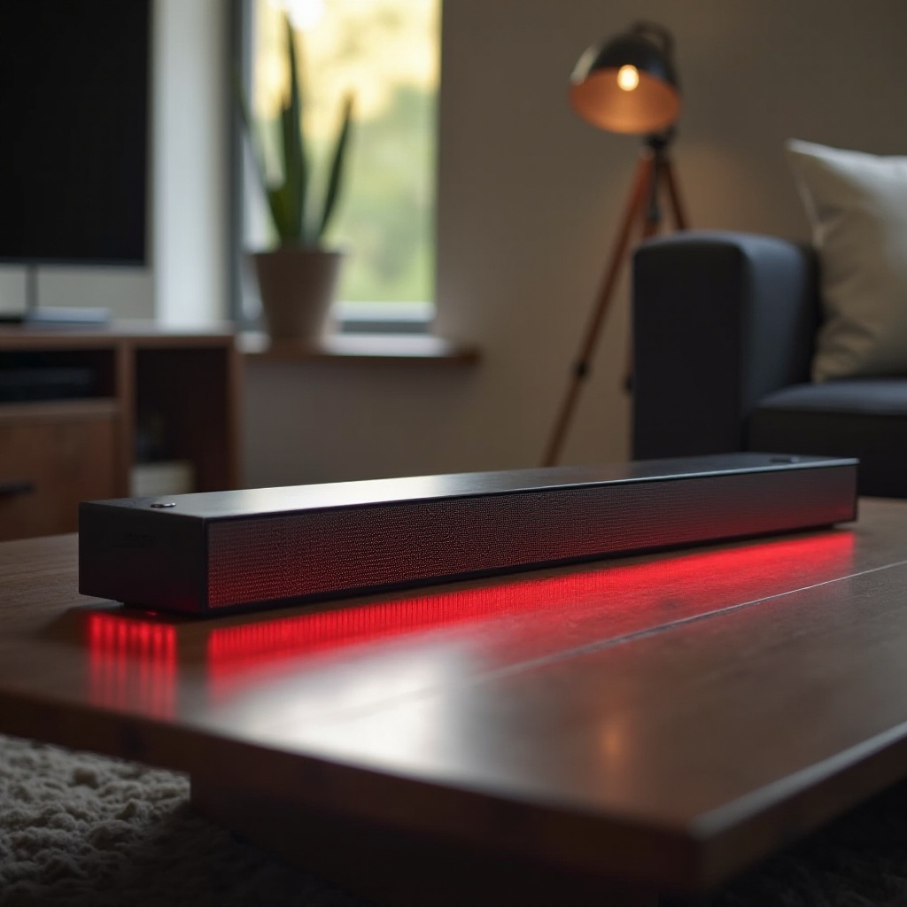 luce rossa sulla soundbar Bose