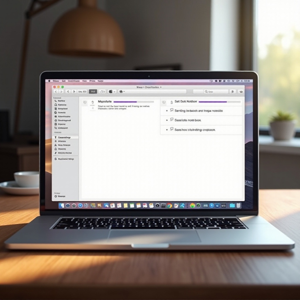jak nastavit poznámkový blok jako výchozí v OneNote na MacBooku