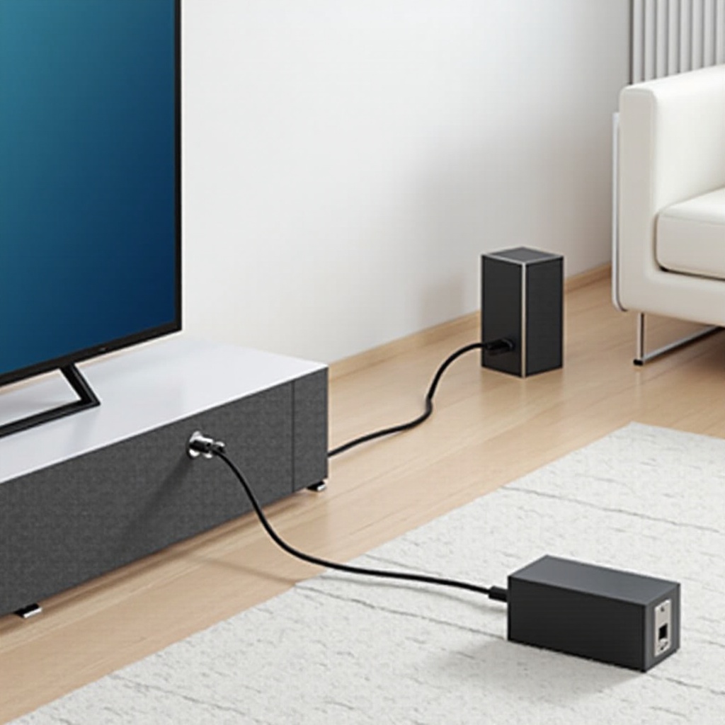 wie man externe Lautsprecher mit einem HDMI-Kabel an den Fernseher anschließt