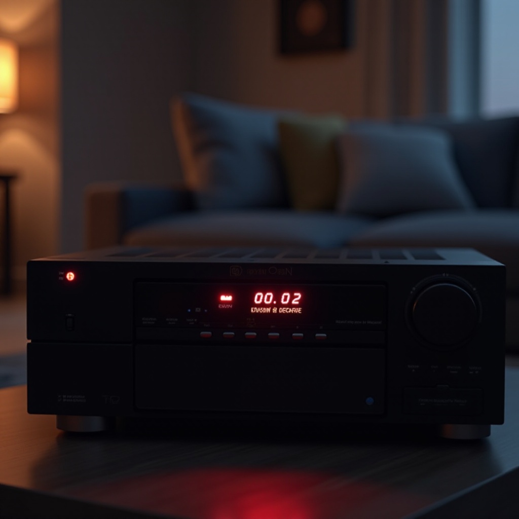 Receiver Denon se vypne, červené světlo bliká